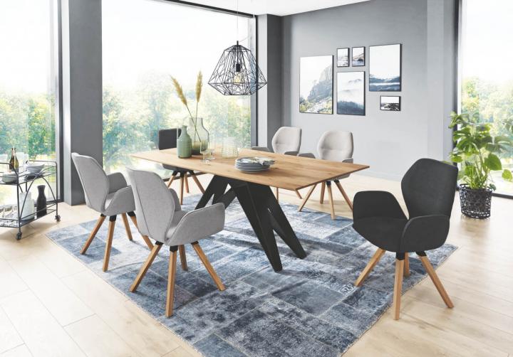 Merlot Design-Armlehnenstuhl mit Holzgestell von Niehoff Sitzmöbel | Stuhl
